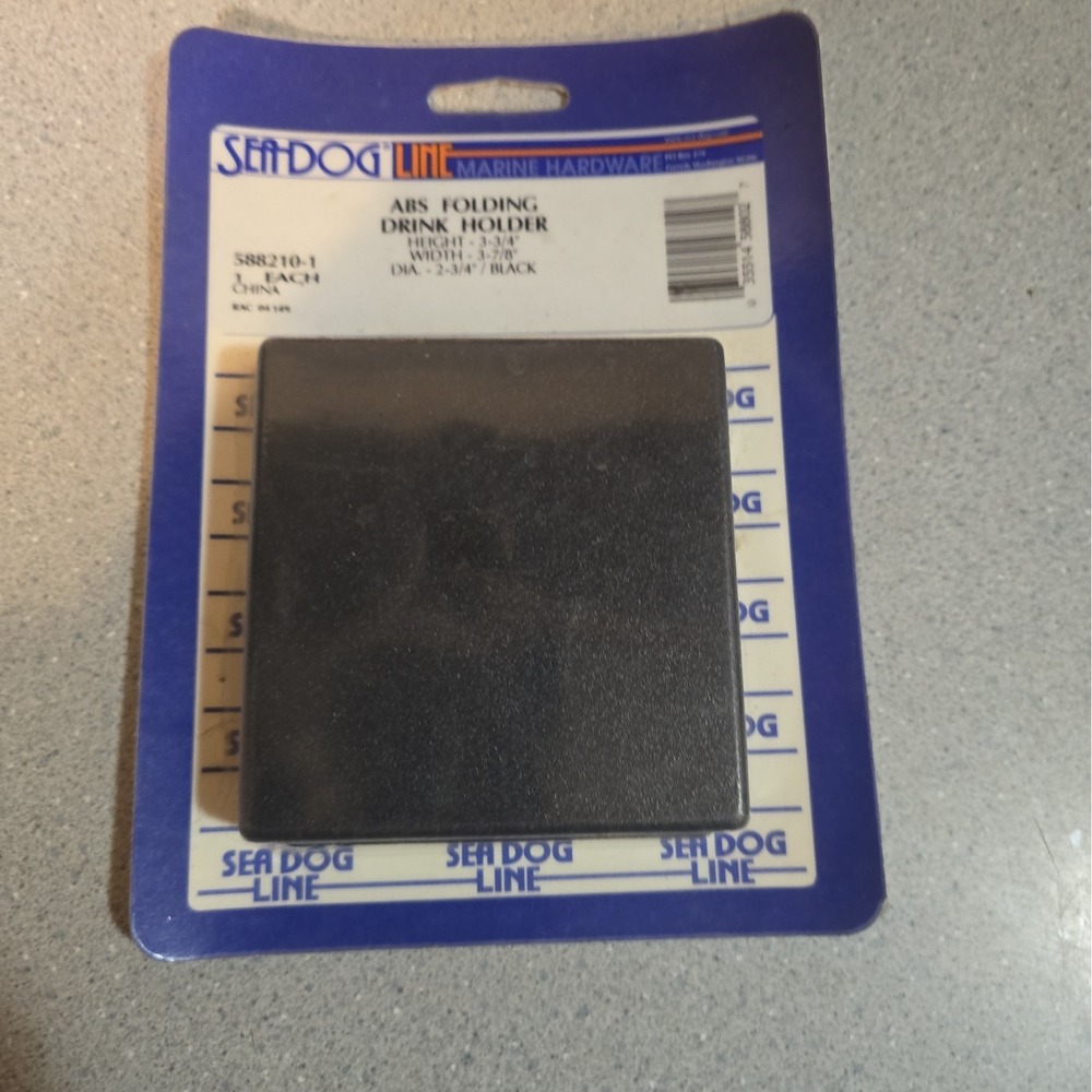 Seadog Line #588210-1 Black ABS Folding Drink Holder 3-3/4" x 3-7/8" x 2-3/4".